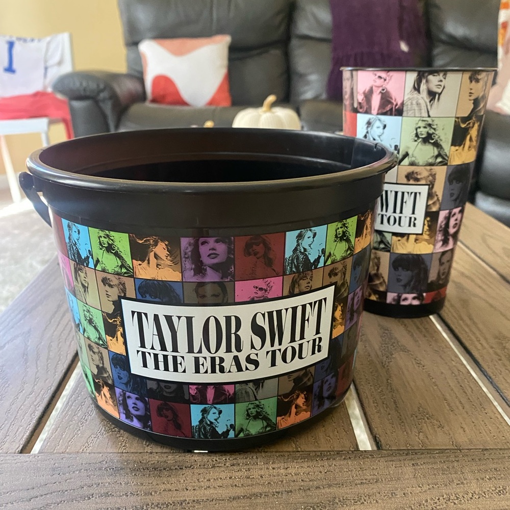 Taylor Swift Eras Tour Movie Popcorn Bucket and Cup
